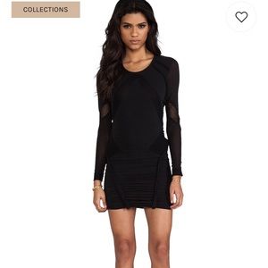 Iro black long sleeve mini dress